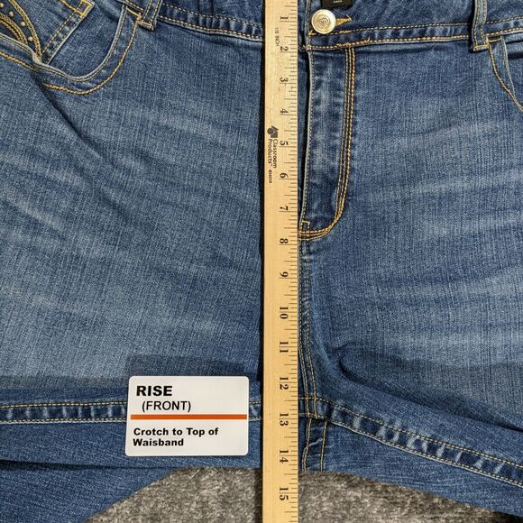 Lane‎ Bryant Bootcut Jeans Women Size 26 Slim Genius Fit Inseam 26.5" Raw Hem - Picture 11 of 12